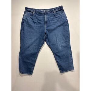 Women's American Eagle High Rise Curvy Mom Jean Size 22 Comfort Stretch